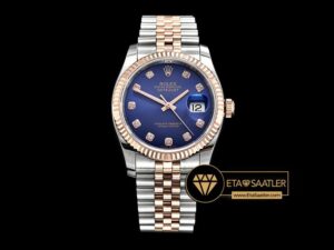 RDJ0266B - DateJust Jub Flt RGSS Dark Blue Diam BP A3135 Mod - 11.jpg